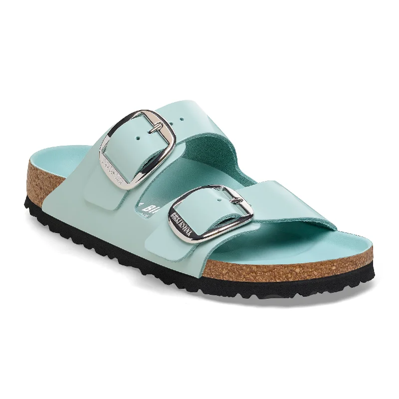 Birkenstock Arizona Big Buckle high shine surf green leather