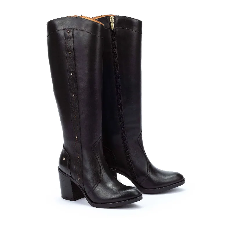 WOMENS PIKOLINOS RIOJA TALL BLACK LEATHER -W7Y9560BLACK