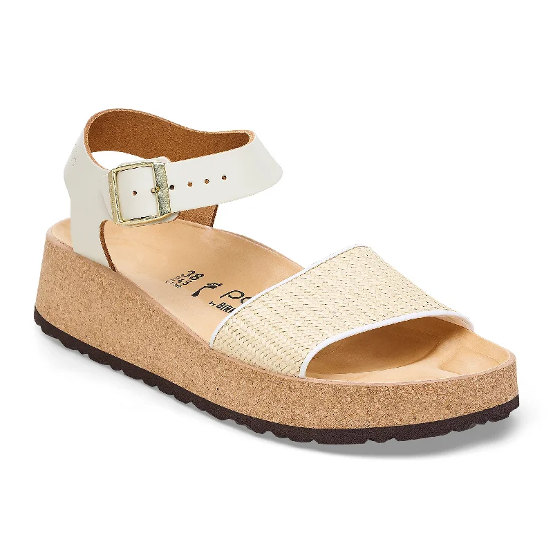 Papillio Glenda white raffia leather/synthetic by Birkenstock