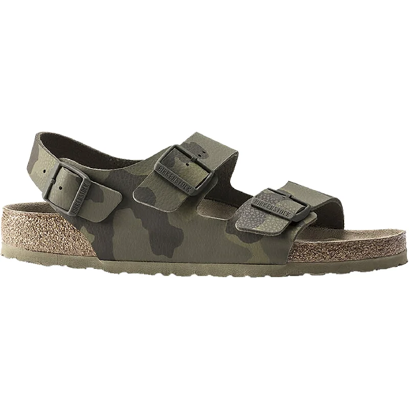 Men's Birkenstock Milano Soft Footbed Desert Soil Green Birko-Flor