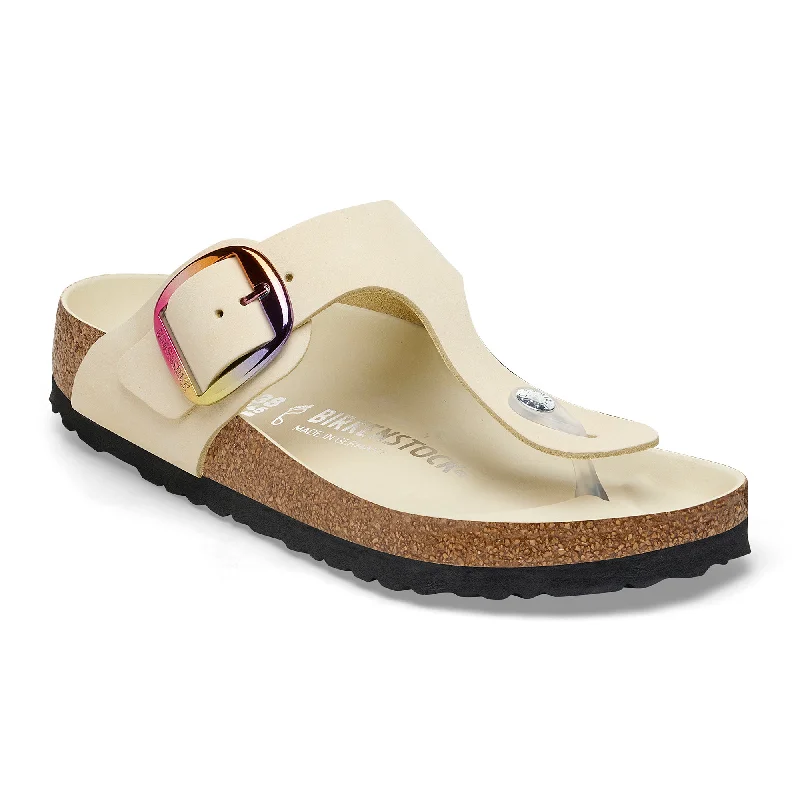 Birkenstock Gizeh Big Buckle iridescent ecru nubuck