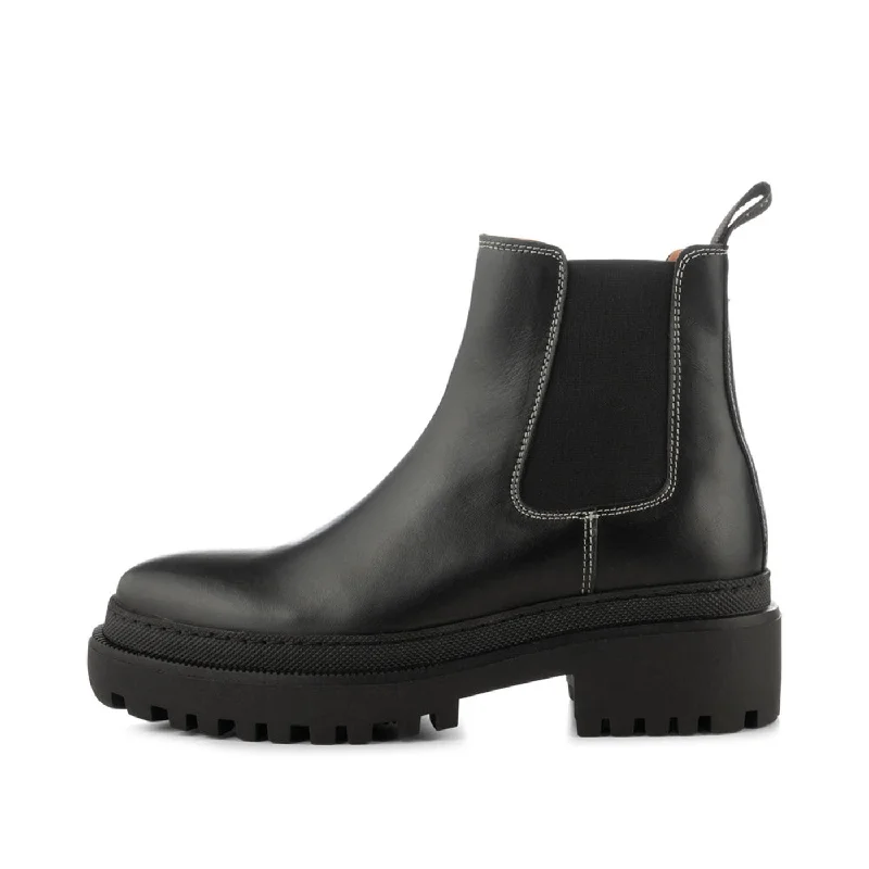 Iona chelsea boot leather - BLACK