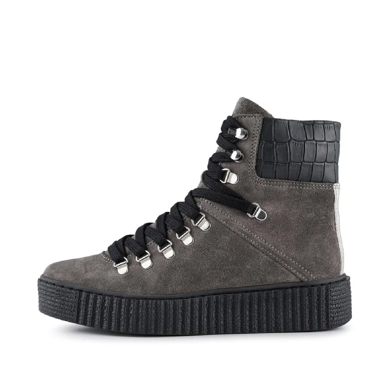 Agda boot suede - DARK GREY