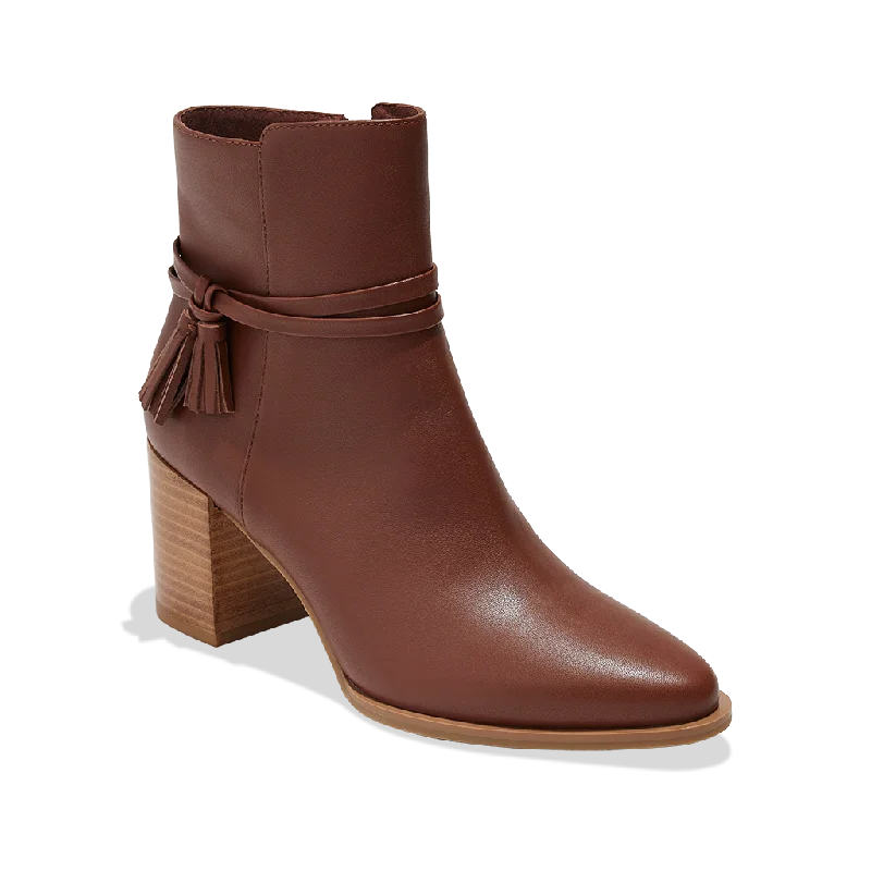 Timber Tassel Leather Bootie