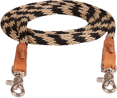 Black and Tan Round Trail Reins